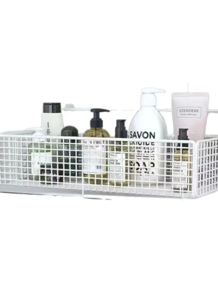 Étagère murale de salle de bain sans perçage – rangement multifonction