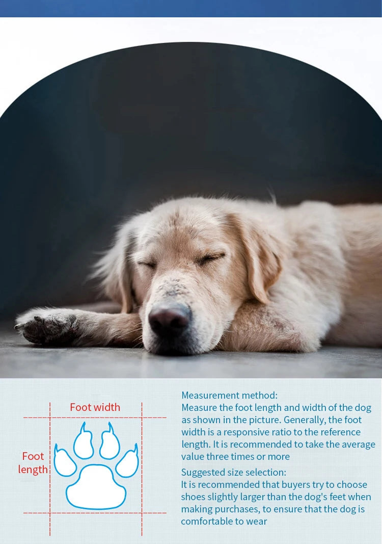 Waterproof Anti-Slip Dog Boots – 4 Pack