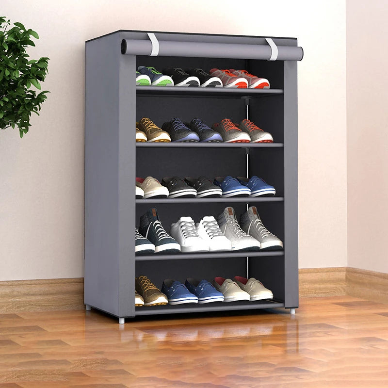 Armoire à chaussures avec housse enroulable