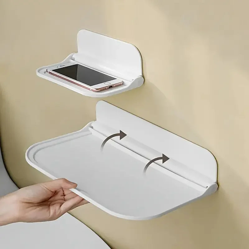 Étagère murale rabattable sans perçage – support multifonction