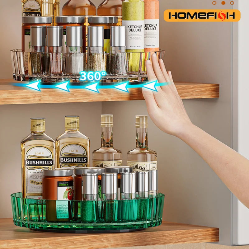 360° Rotating Countertop Organizer – Multifunctional Storage