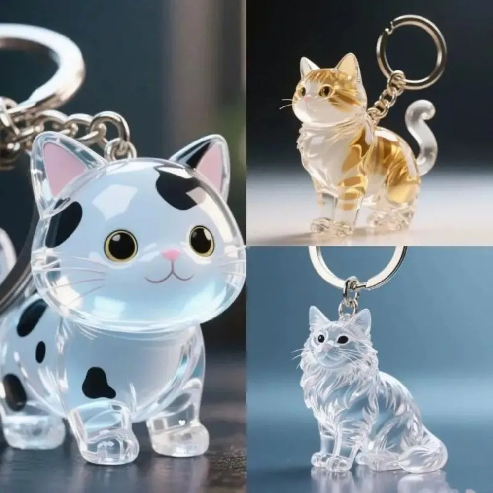 Capsule souvenir pour poils de chat avec porte-clés