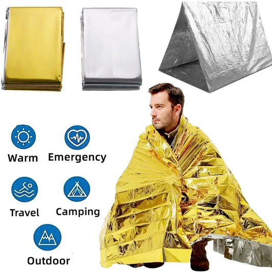Couverture de survie thermique multifonction – poncho léger et imperméable
