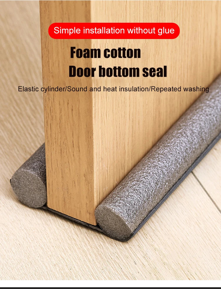 Joint coupe-froid double pour bas de porte – isolation thermique et anti-poussière