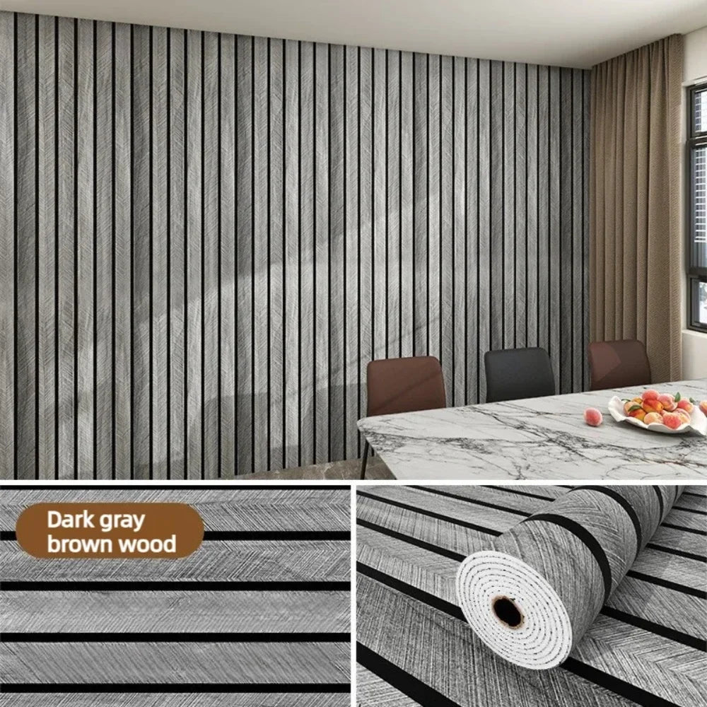 Self-adhesive wood grain wallpaper – waterproof and decorative