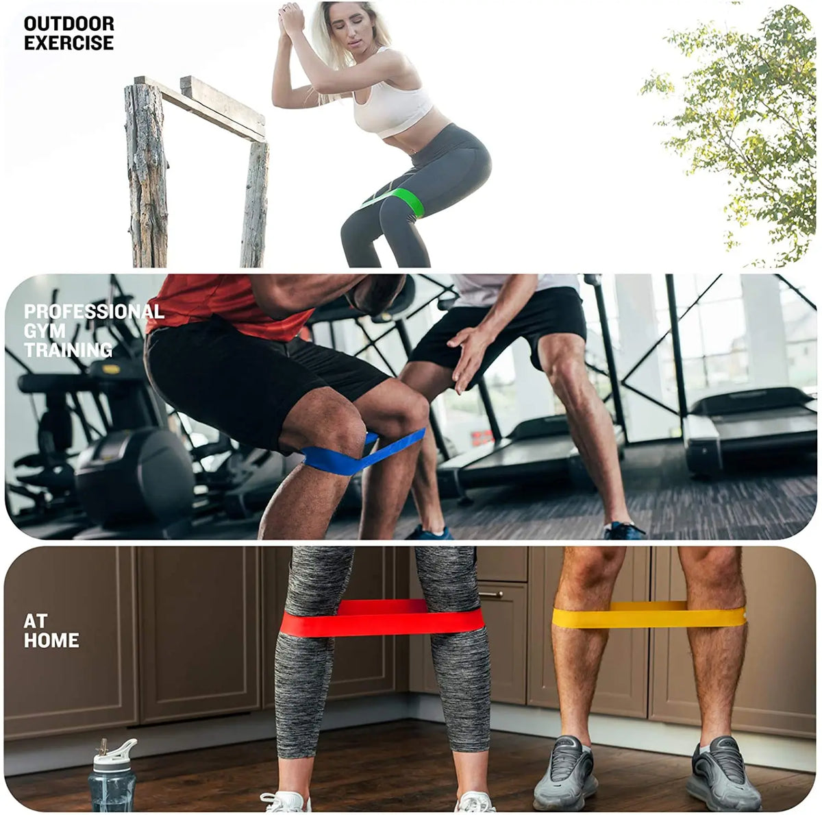 Bandes élastiques de résistance en boucle — Fitness à la maison