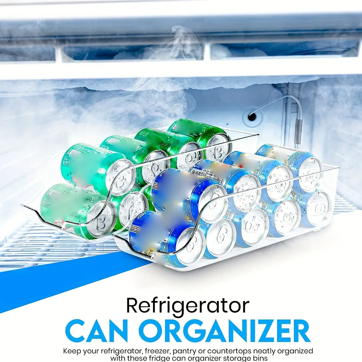 Organisateur empilable pour réfrigérateur et boissons