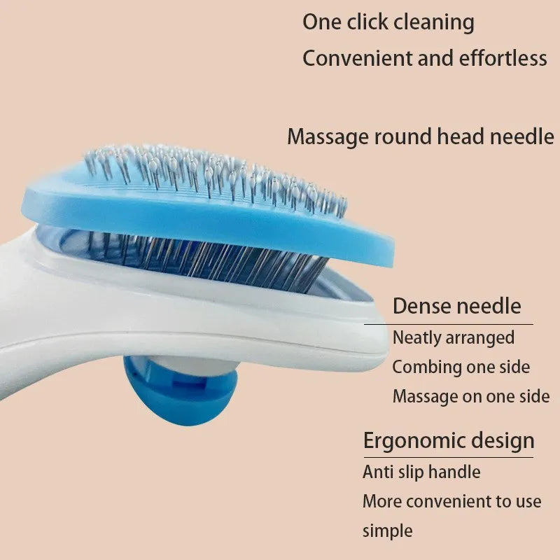 Brosse de toilettage anti-poils pour chiens et chats
