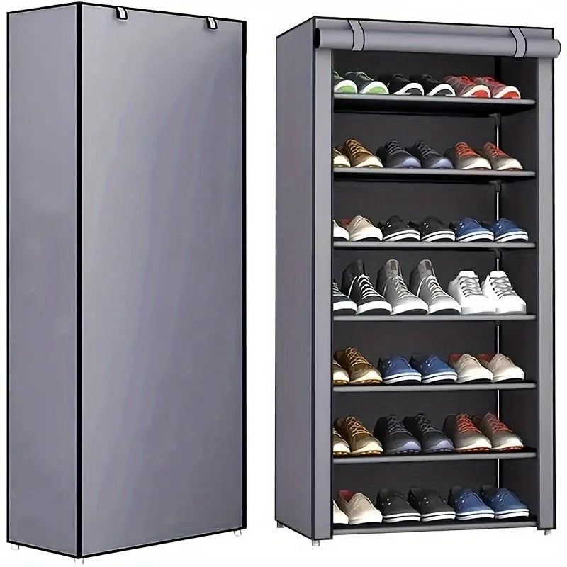 Armoire à chaussures avec housse enroulable