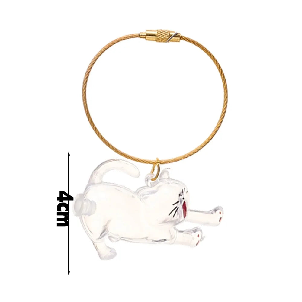 Capsule souvenir pour poils de chat avec porte-clés