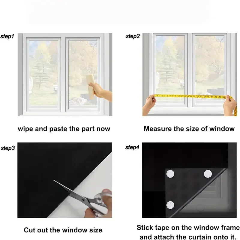 Removable blackout blind for windows – sun protection and privacy