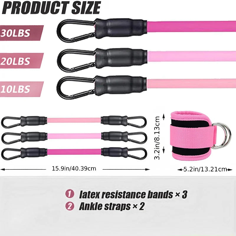 Kit de bandes de résistance avec sangles de cheville