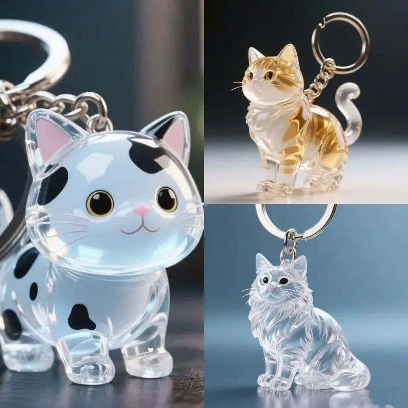 Capsule souvenir pour poils de chat avec porte-clés