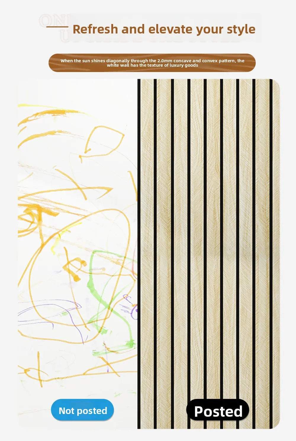 Self-adhesive wood grain wallpaper – waterproof and decorative