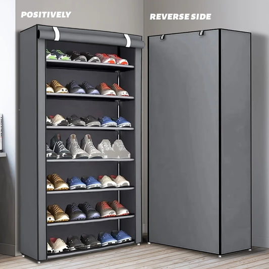 Armoire à chaussures avec housse enroulable