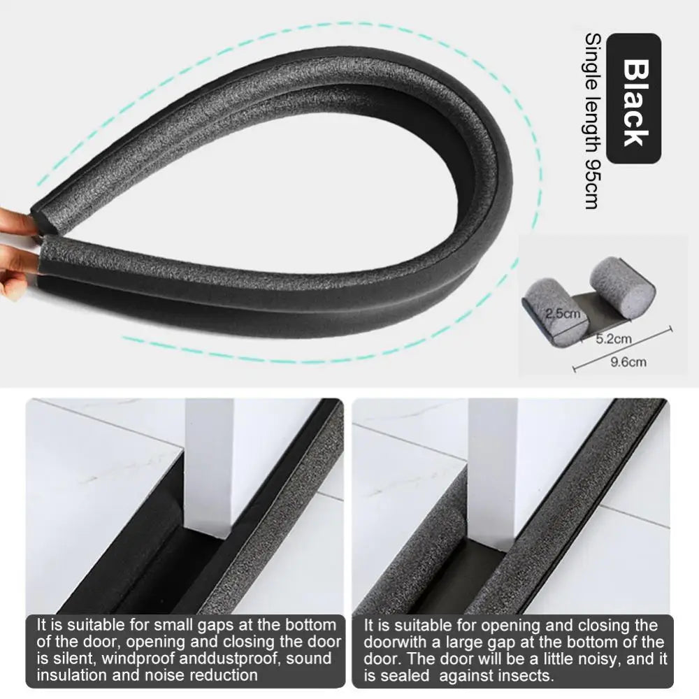 Joint coupe-froid double pour bas de porte – isolation thermique et anti-poussière