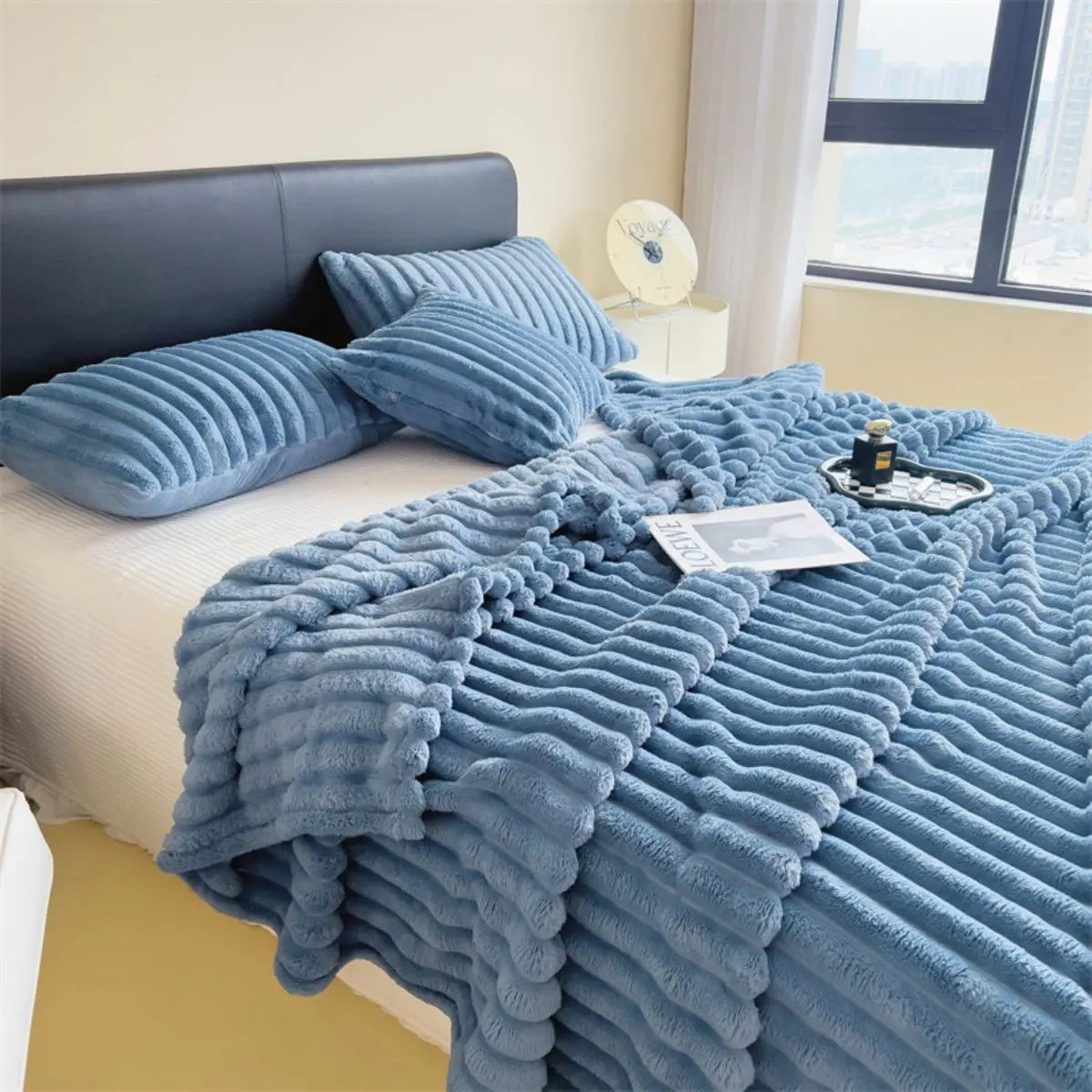 Plaid polaire épais et doux – couverture chaude pour l’hiver