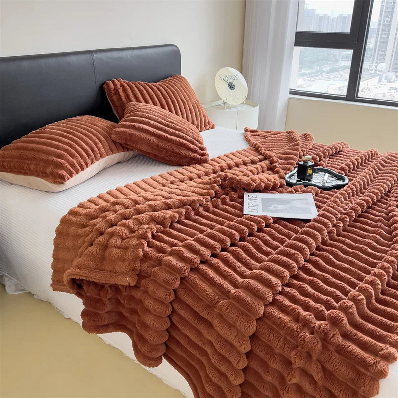 Plaid polaire épais et doux – couverture chaude pour l’hiver