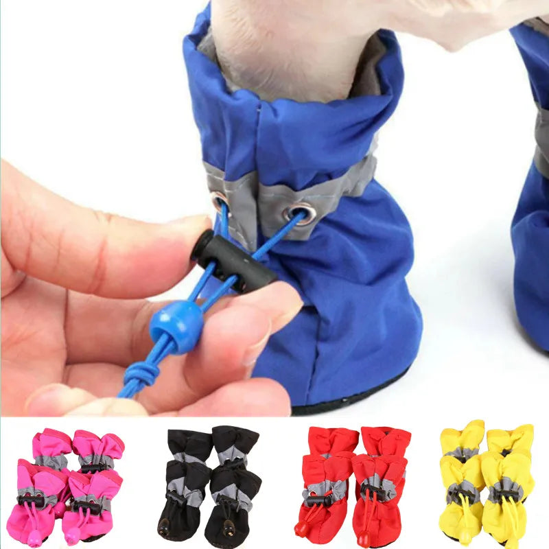 Waterproof Anti-Slip Dog Boots – 4 Pack