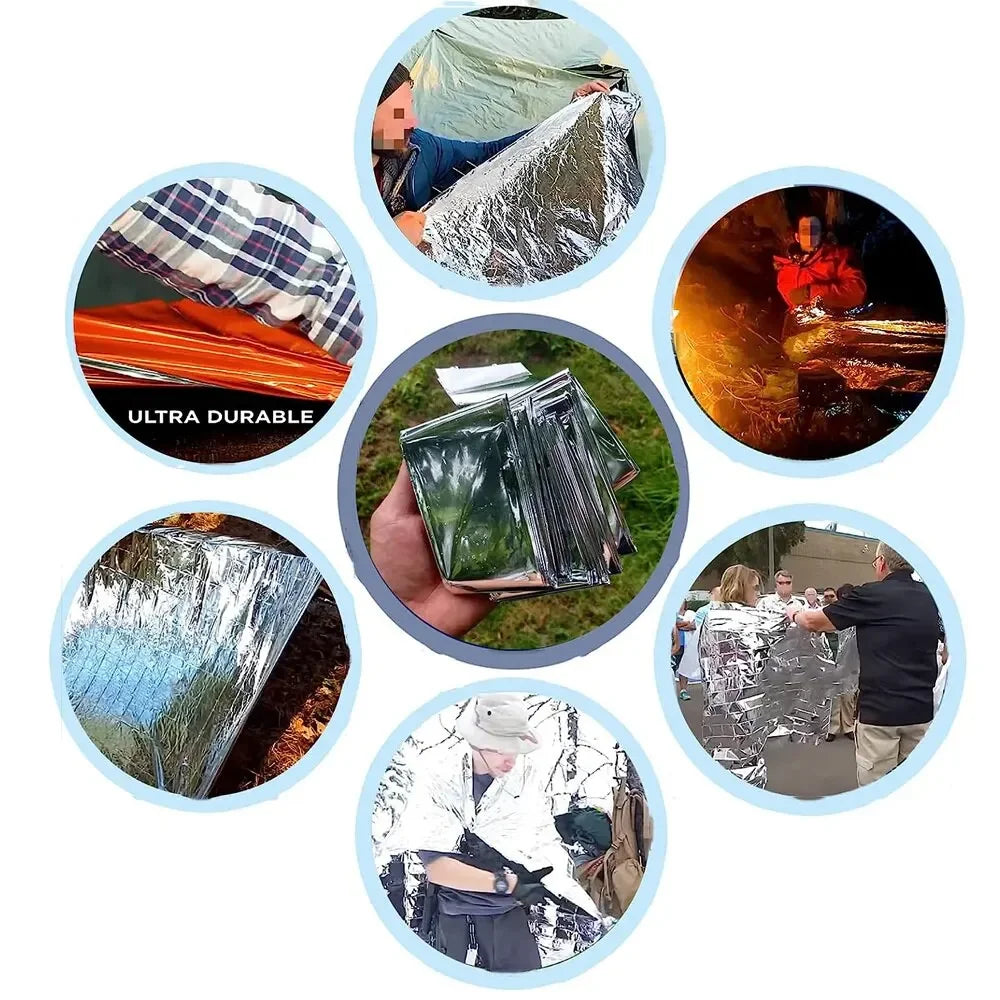 Couverture de survie thermique multifonction – poncho léger et imperméable