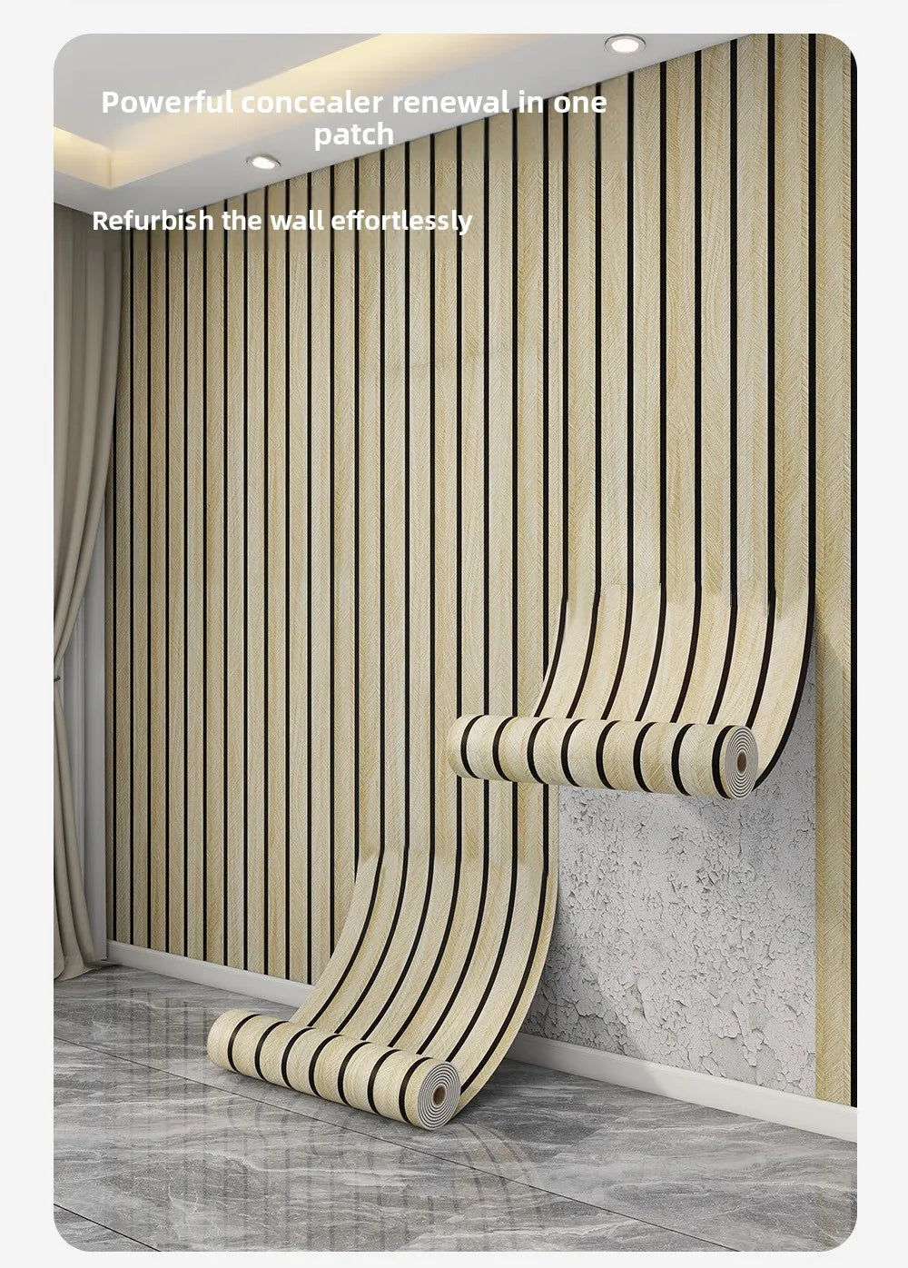 Self-adhesive wood grain wallpaper – waterproof and decorative