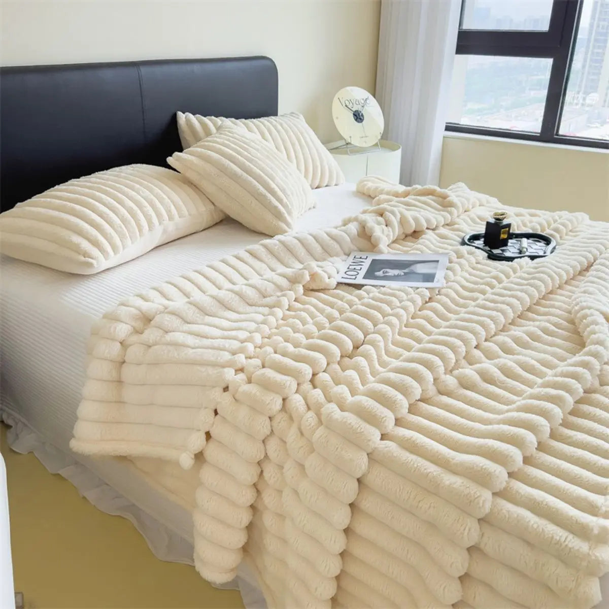 Plaid polaire épais et doux – couverture chaude pour l’hiver