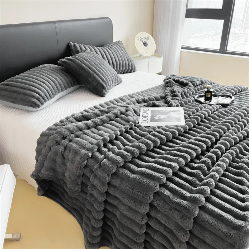 Plaid polaire épais et doux – couverture chaude pour l’hiver