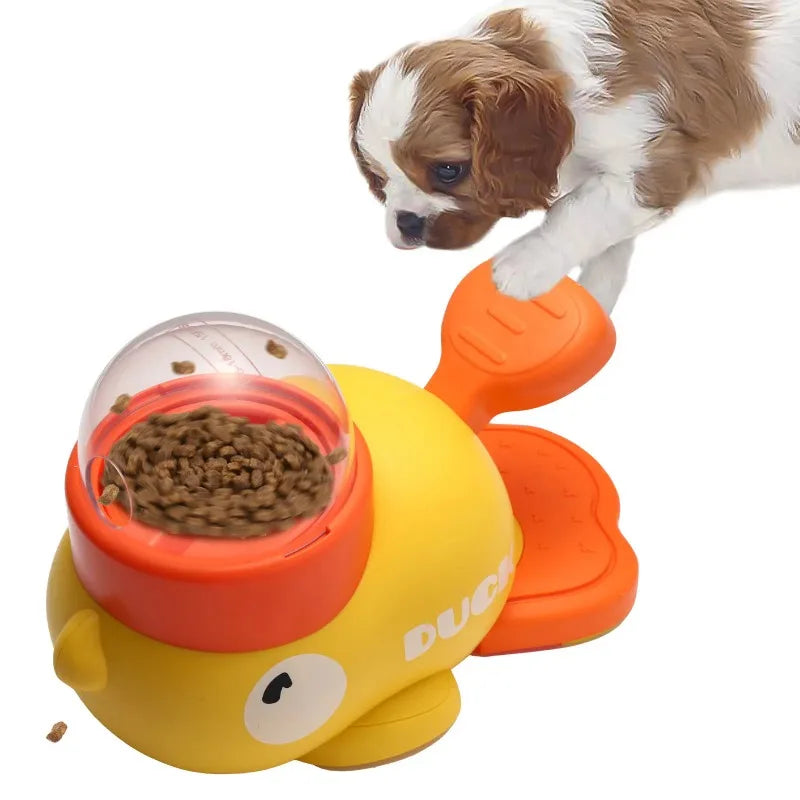 Jouet interactif distributeur pour chien avec balle