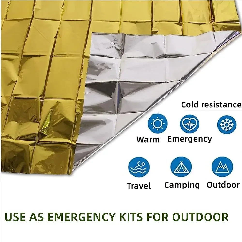 Couverture de survie thermique multifonction – poncho léger et imperméable