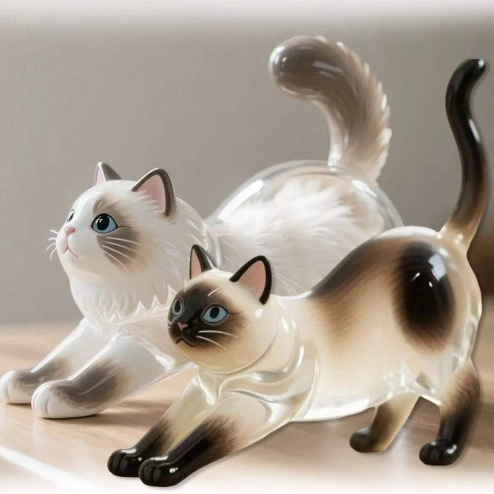 Capsule souvenir pour poils de chat avec porte-clés