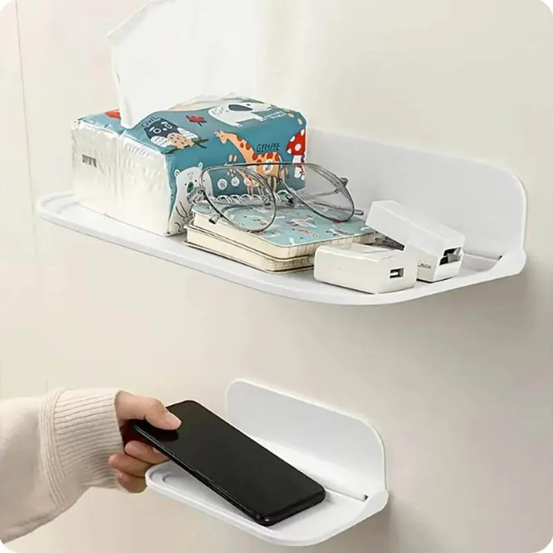 Étagère murale rabattable sans perçage – support multifonction
