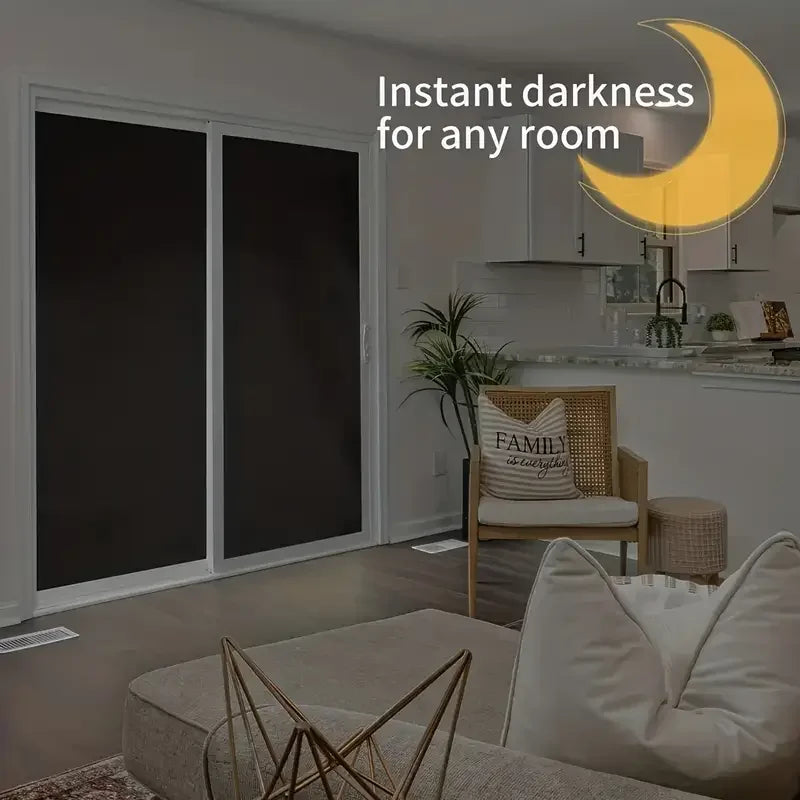 Removable blackout blind for windows – sun protection and privacy