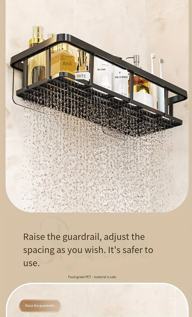 Set of 2 adhesive wall shelves – no-drill storage