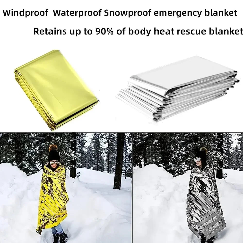 Couverture de survie thermique multifonction – poncho léger et imperméable