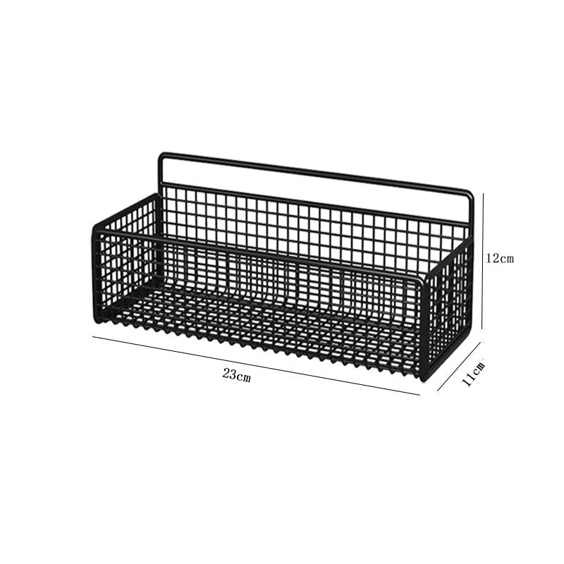 Étagère murale de salle de bain sans perçage – rangement multifonction