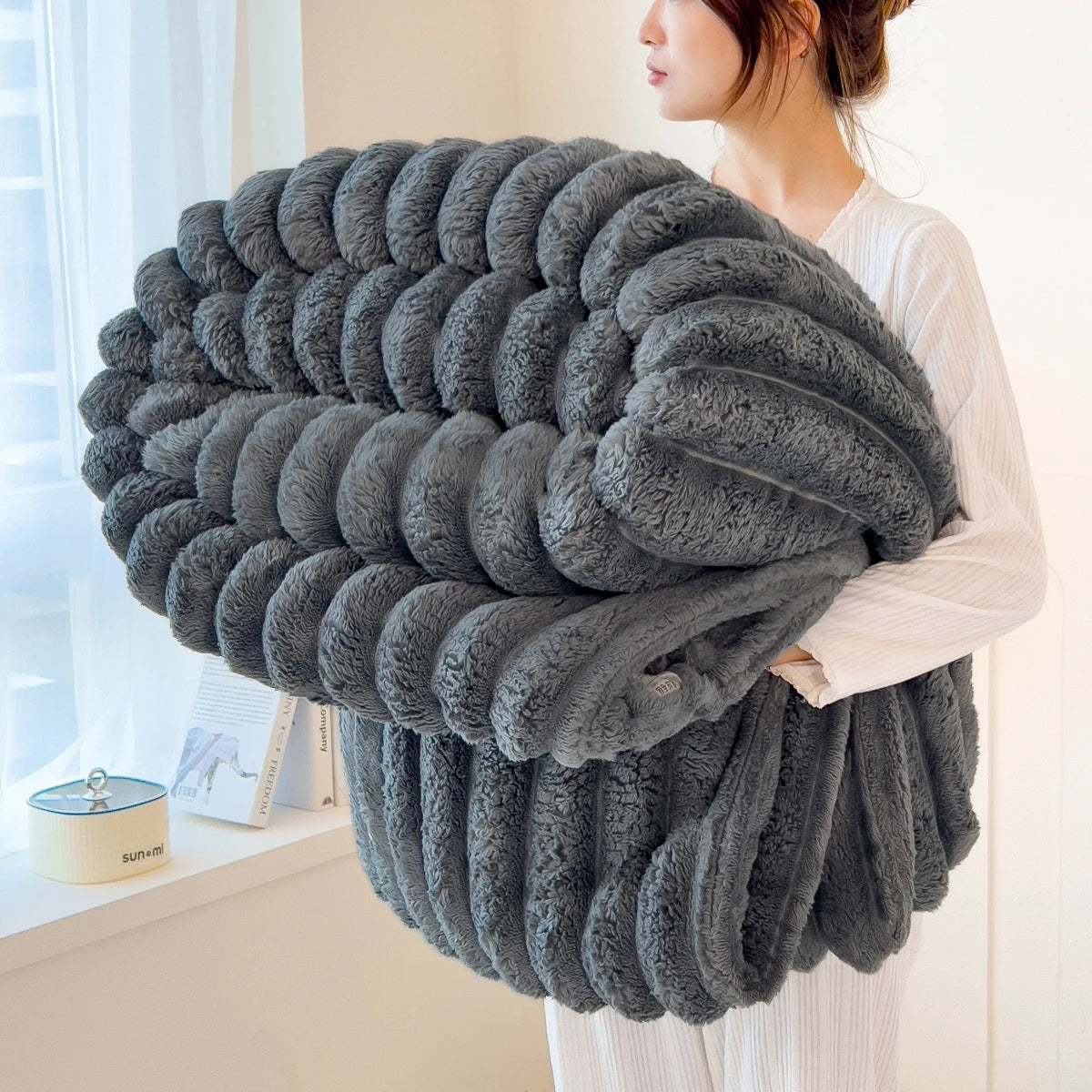 Plaid polaire épais et doux – couverture chaude pour l’hiver