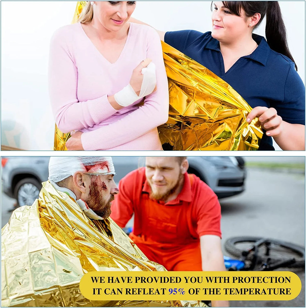 Couverture de survie thermique imperméable – couverture d’urgence