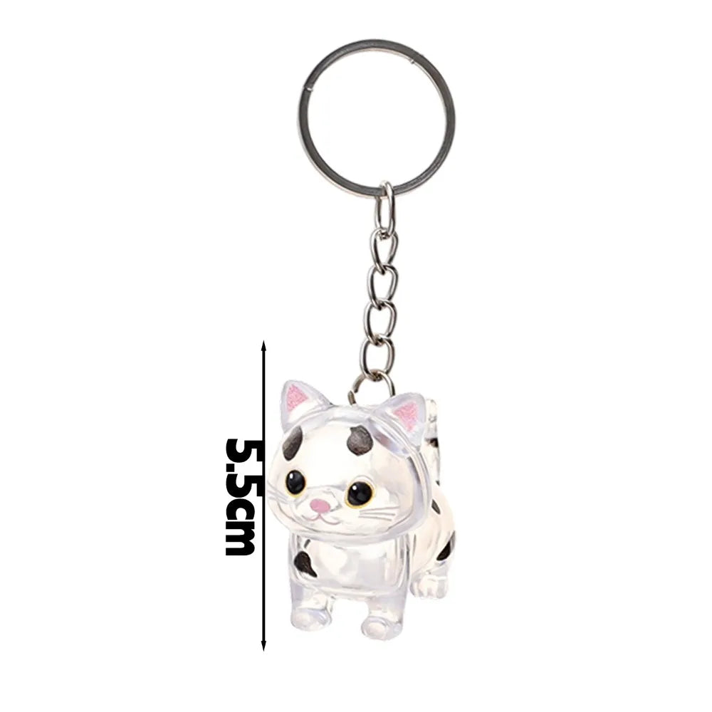 Capsule souvenir pour poils de chat avec porte-clés