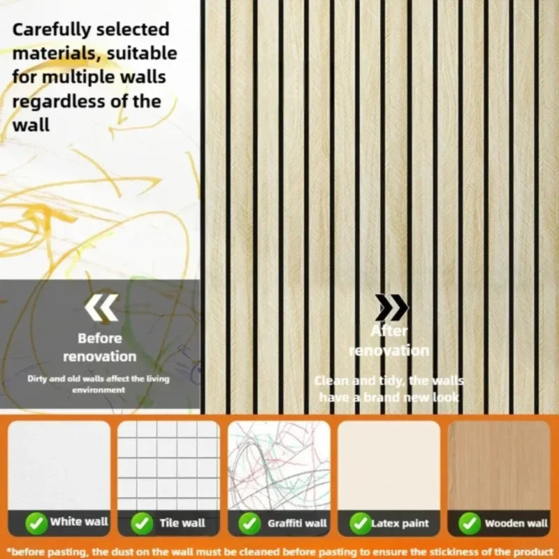 Self-adhesive wood grain wallpaper – waterproof and decorative
