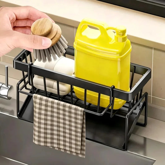 Organisateur d’évier à poser avec porte-torchon – 42 cm