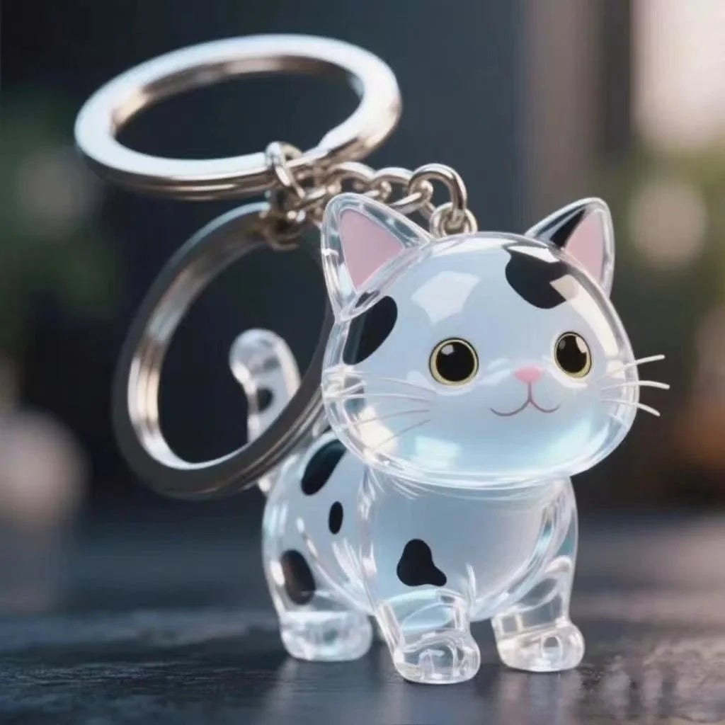 Capsule souvenir pour poils de chat avec porte-clés