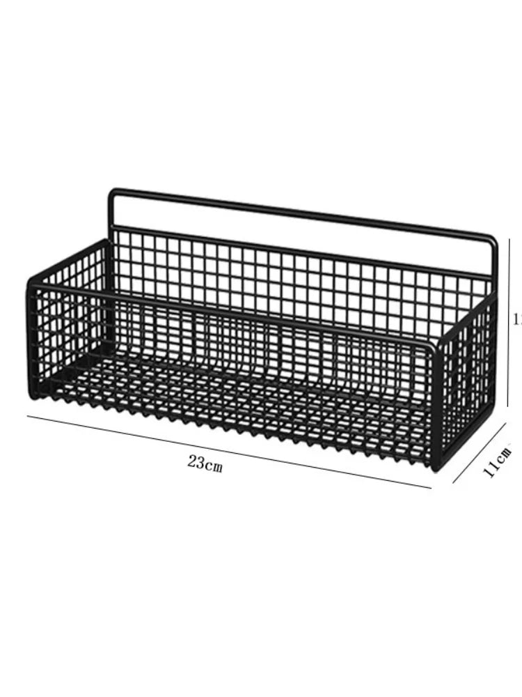 Étagère murale de salle de bain sans perçage – rangement multifonction