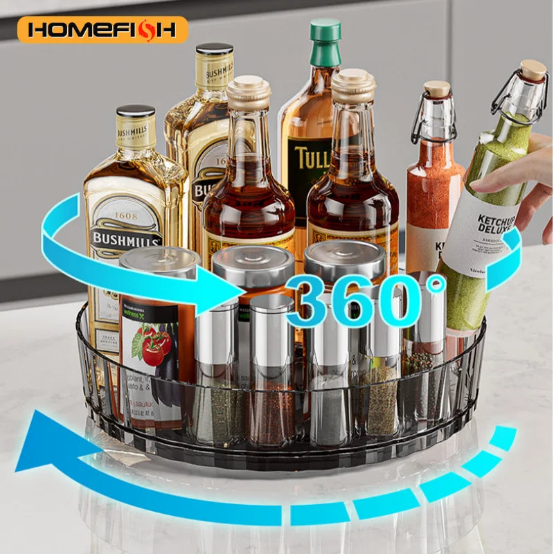 360° Rotating Countertop Organizer – Multifunctional Storage