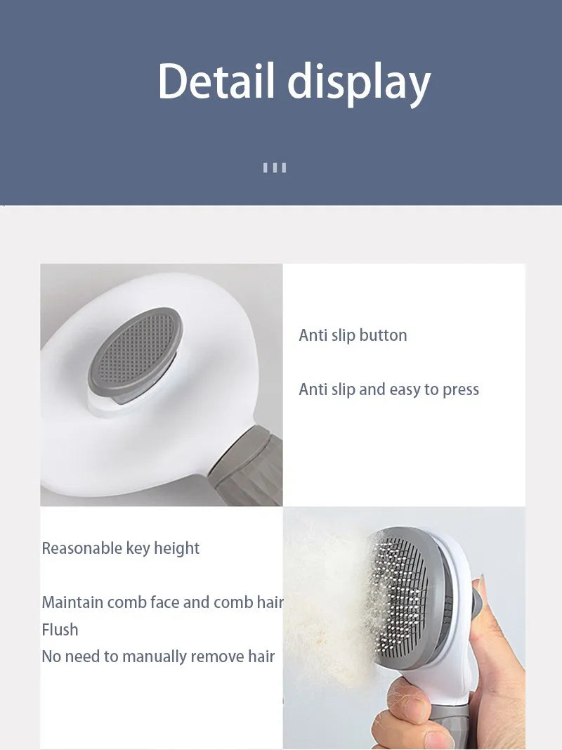 Brosse de toilettage anti-poils pour chiens et chats