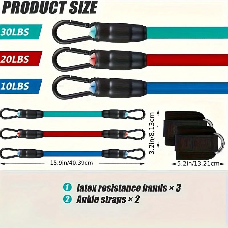 Kit de bandes de résistance avec sangles de cheville