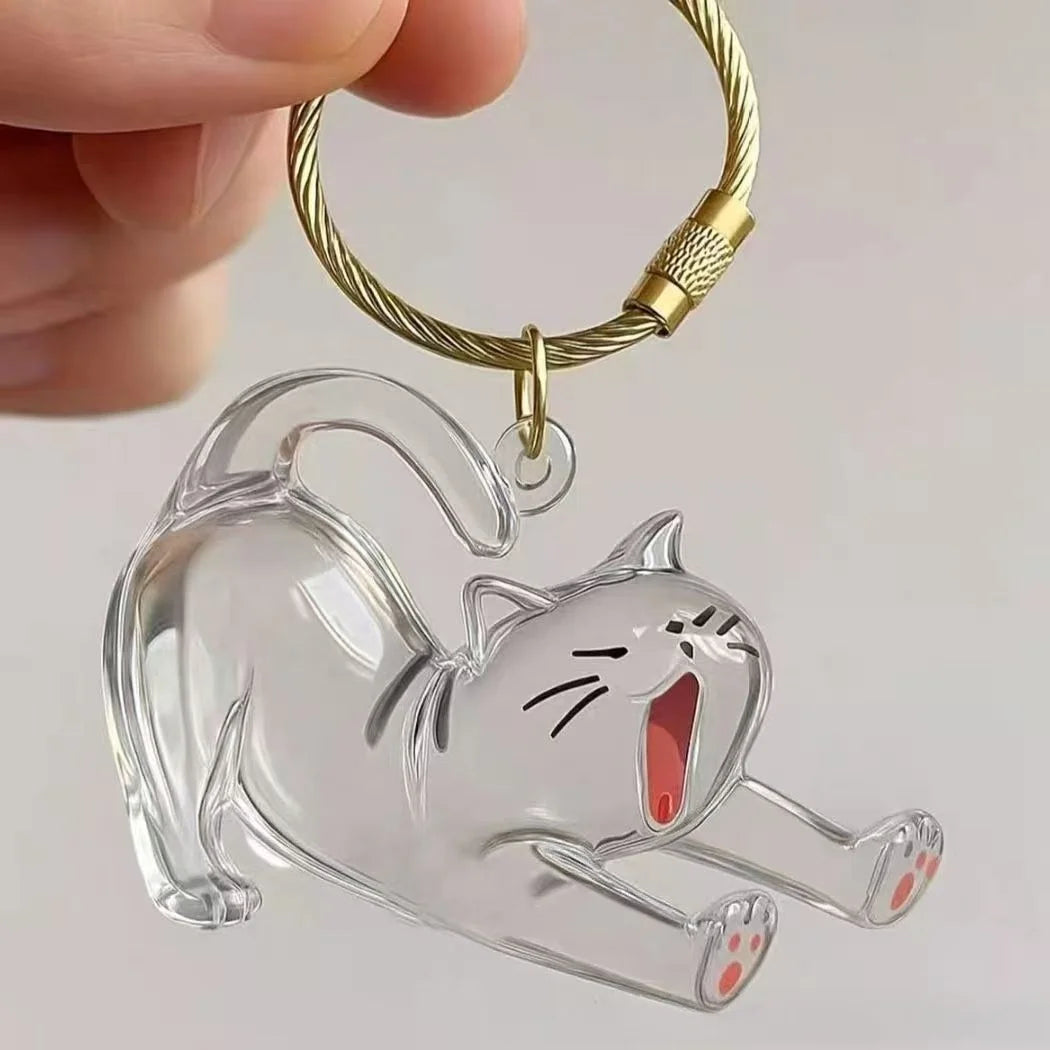 Capsule souvenir pour poils de chat avec porte-clés